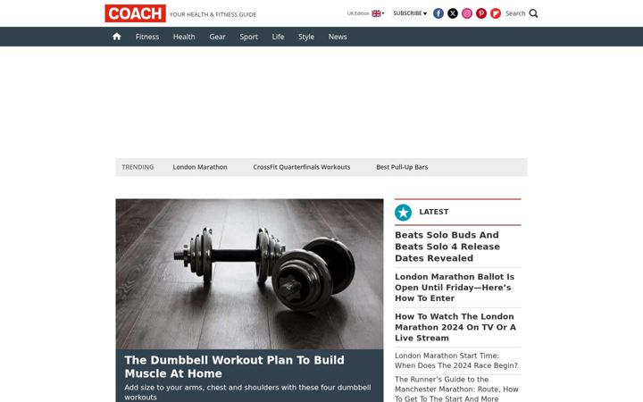 Screenshot ta' coachweb.com