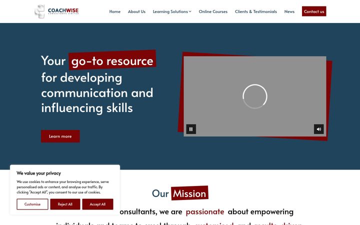 Zrzut ekranu coachwise.co.uk