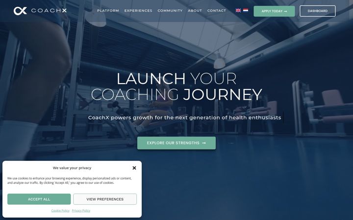 Screenshot of coachxlifestyle.com