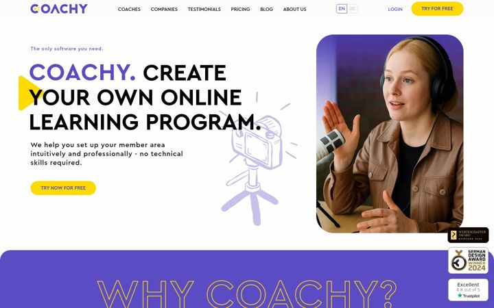 Skærmbillede af coachy.net