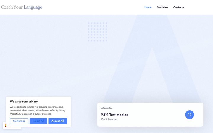 Screenshot of coachyourlanguage.com