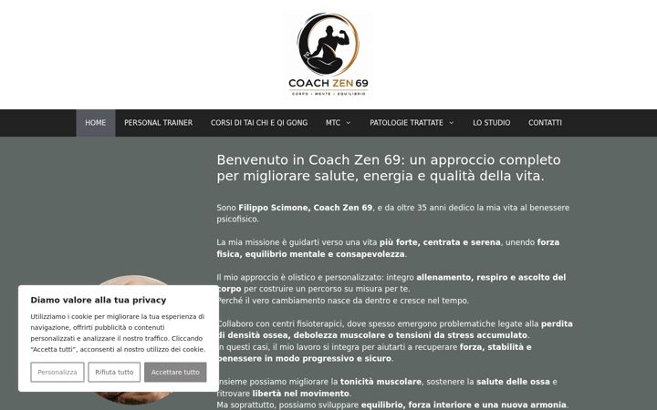 Screenshot of coachzen69.com
