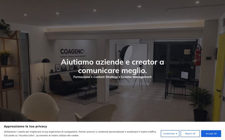 Screenshot of coagency.eu
