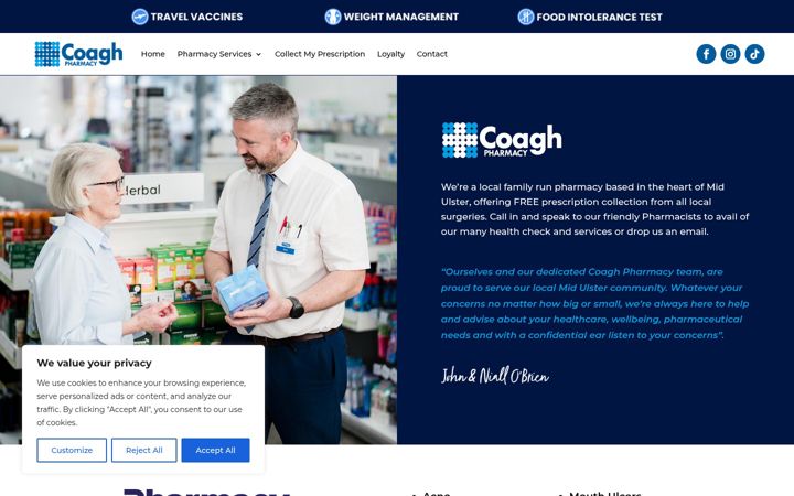 Zrzut ekranu coaghpharmacy.co.uk