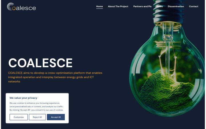 Screenshot of coalesce-horizon.eu