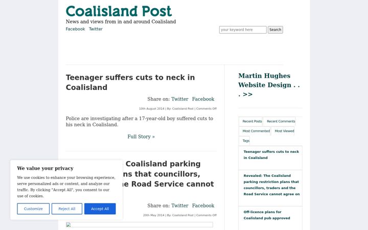 Zrzut ekranu coalislandpost.co.uk