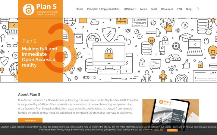 Screenshot of coalition-s.org