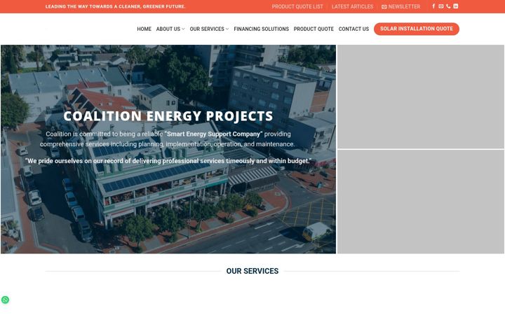 Екранна снимка на coalitionprojects.co.za
