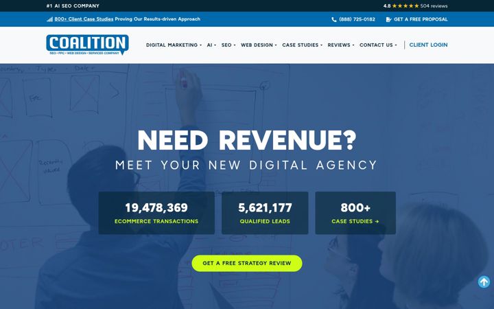 Екранна снимка на coalitiontechnologies.com
