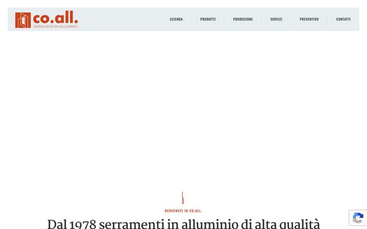 Screenshot ta' coallserramenti.it