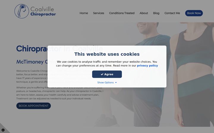 Screenshot of coalvillechiropractor.com