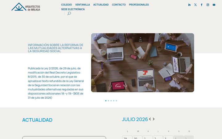 Screenshot of coamalaga.es