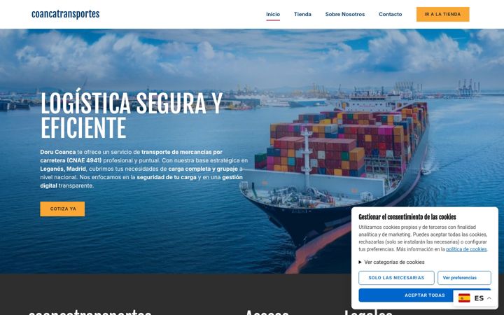Screenshot of coancatransportes.com