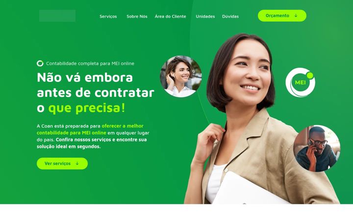Posnetek zaslona coanmei.com.br