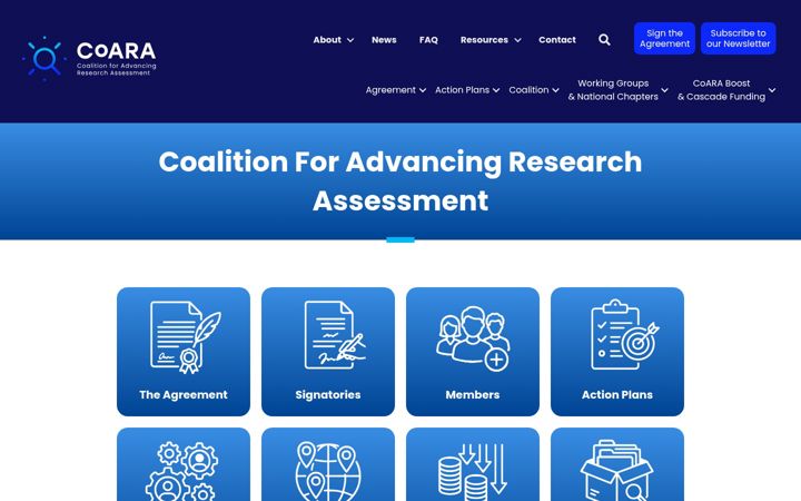 Screenshot of coara.eu