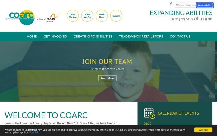 Screenshot of coarc.org