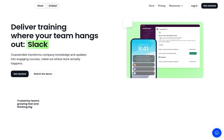 Screenshot of coassemble.com