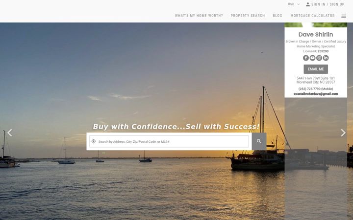 Screenshot of coastalbrokerdave.com