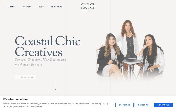 Screenshot of coastalchiccreatives.com