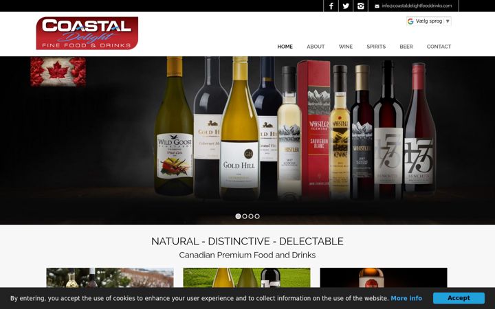 Screenshot of coastaldelightfooddrinks.com