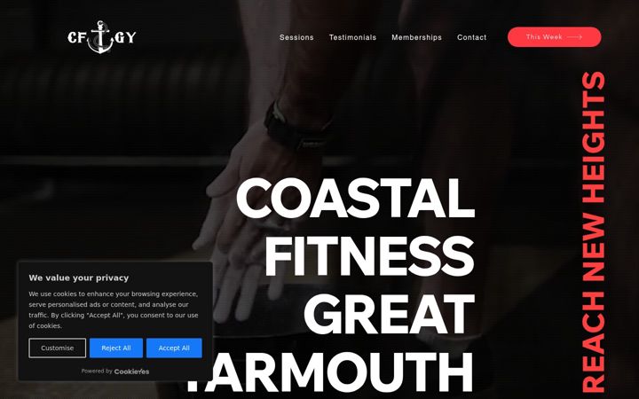 Screenshot of coastalfitnessgreatyarmouth.com