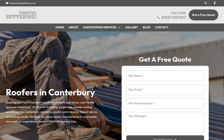 Screenshot of coastalguttering.co.uk