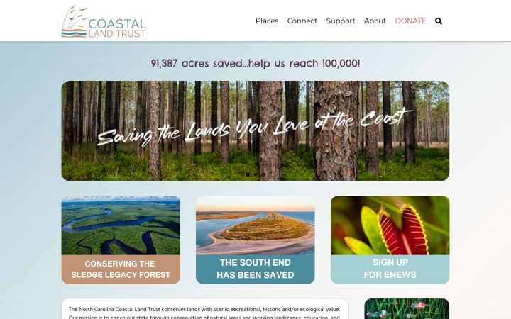 Screenshot of coastallandtrust.org
