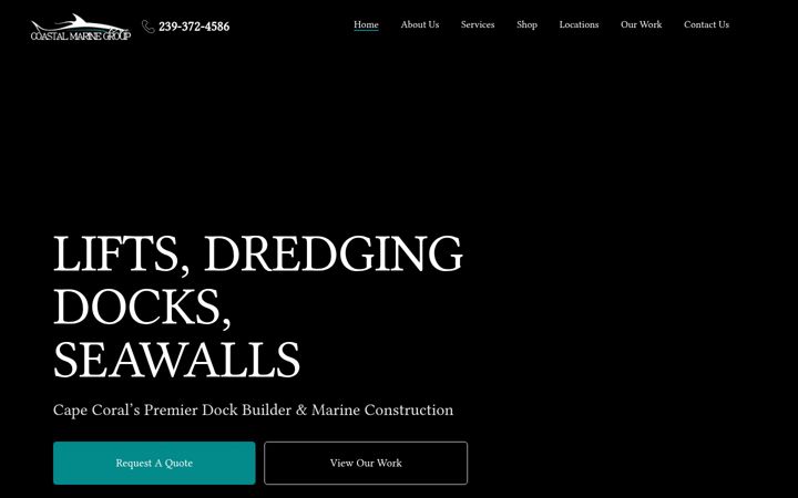 Screenshot of coastalmarinegroup.net