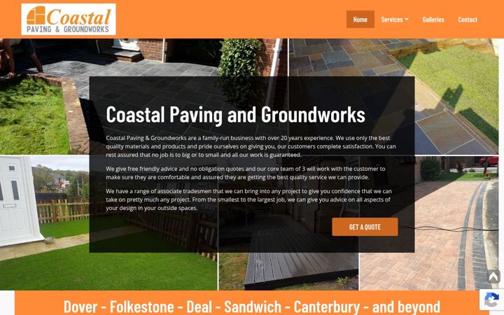 Screenshot of coastalpaving.uk