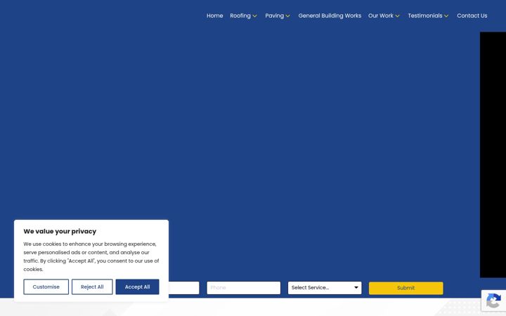 Screenshot of coastalpavingandroofing.co.uk