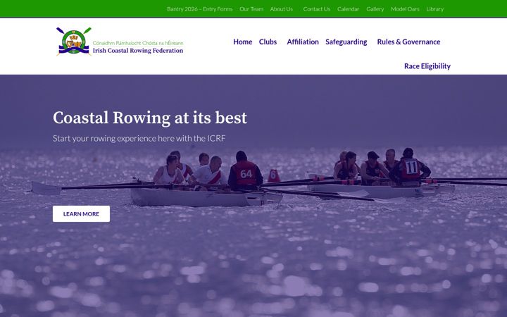 Capture d'écran de coastalrowing.ie