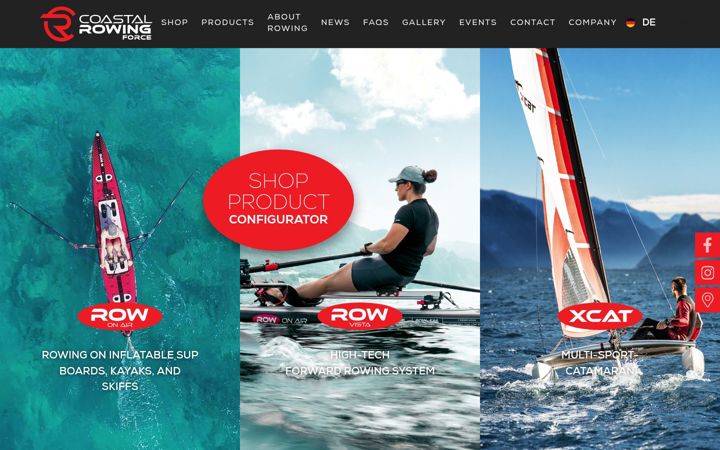 Screenshot of coastalrowingforce.com