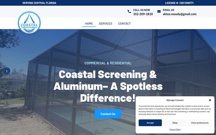 Screenshot of coastalscreeningfl.com