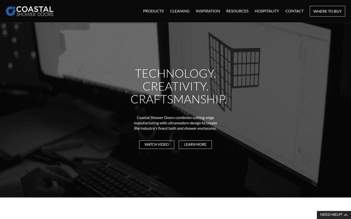 Screenshot of coastalshowerdoors.com