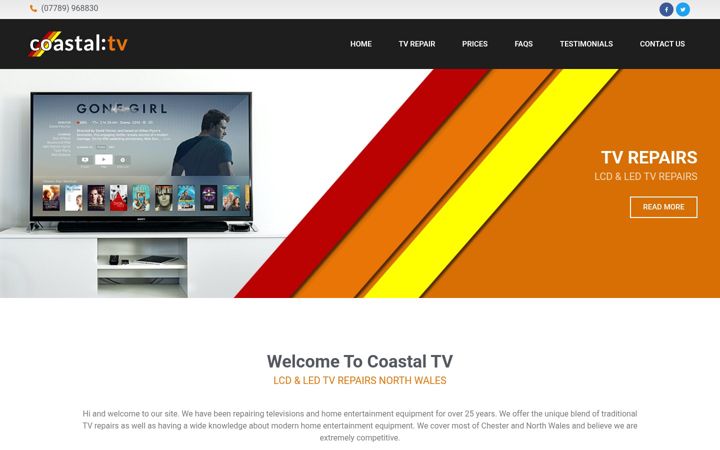 Screenshot of coastaltv.co.uk