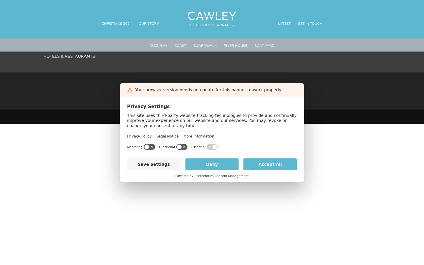 Screenshot of the consent banner shown before any interaction