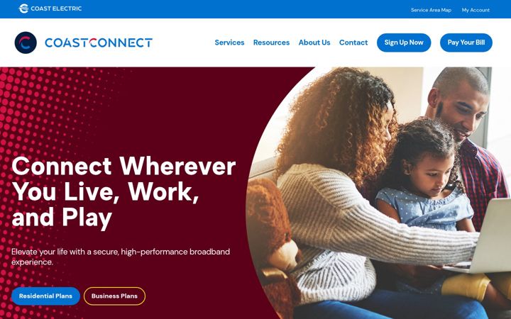 Screenshot of coastconnect.com
