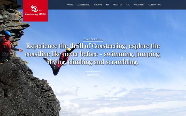 Screenshot of coasteering-wales.com