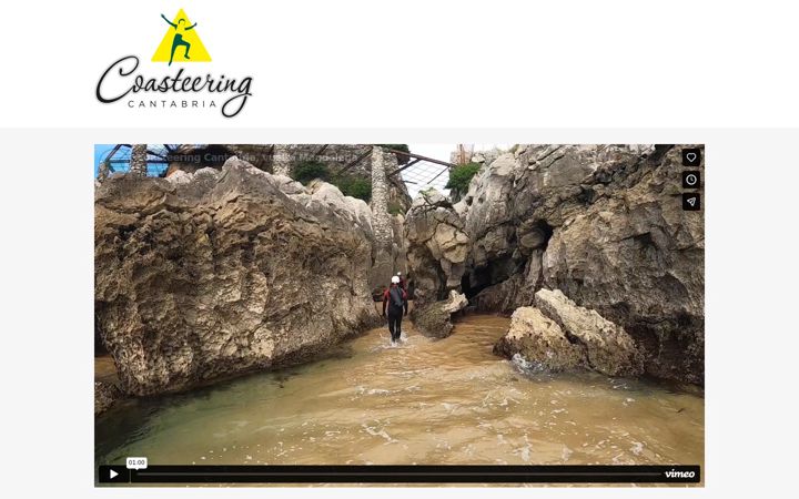 Screenshot of coasteeringcantabria.com