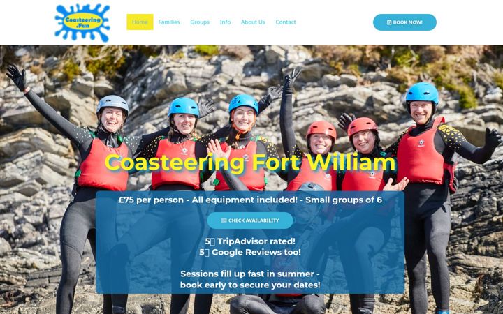 Zrzut ekranu coasteeringfun.co.uk