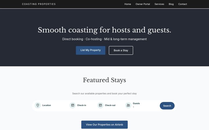Screenshot of coastingproperties.com