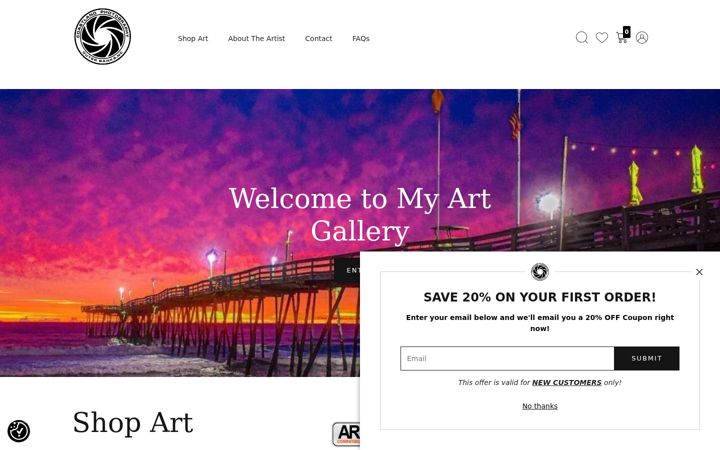 Screenshot of coastlandphotography.com