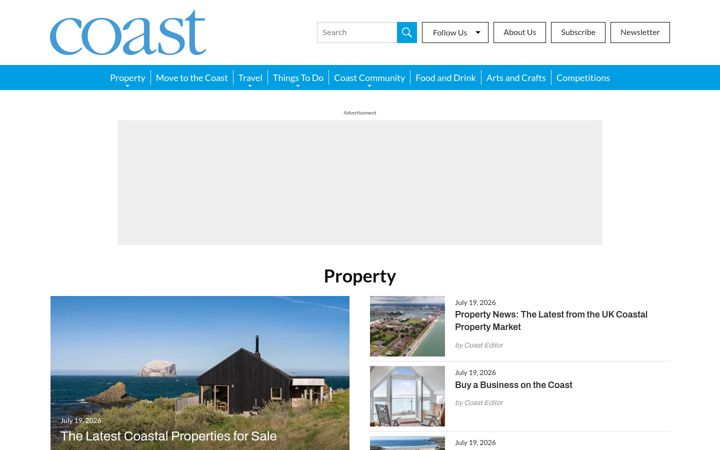 Screenshot of coastmagazine.co.uk