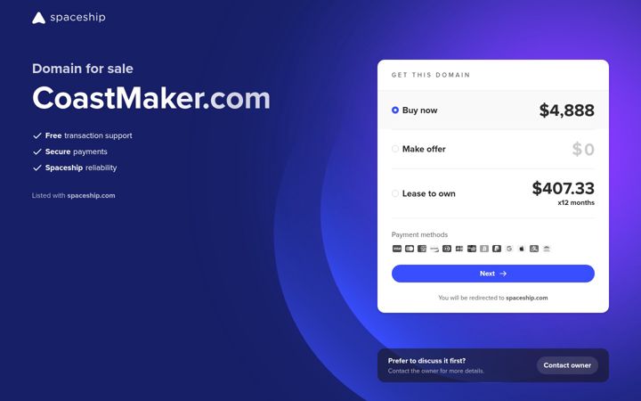 Screenshot of coastmaker.com