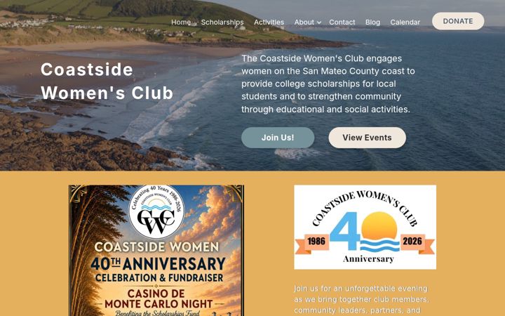 Ekrano kopija coastsidewomensclub.org