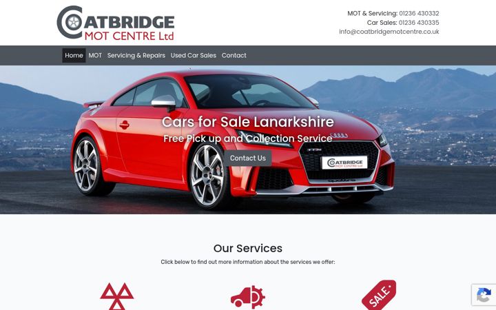 Screenshot of coatbridgemotcentre.co.uk
