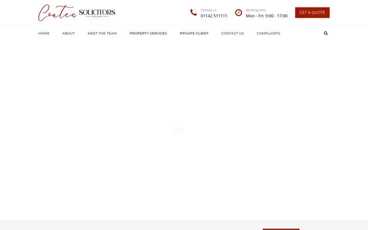Screenshot of coatessolicitors.co.uk