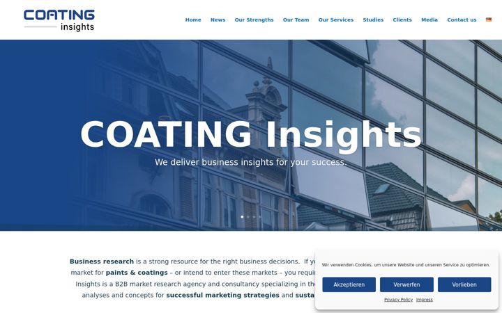 Screenshot of coating-insights.com