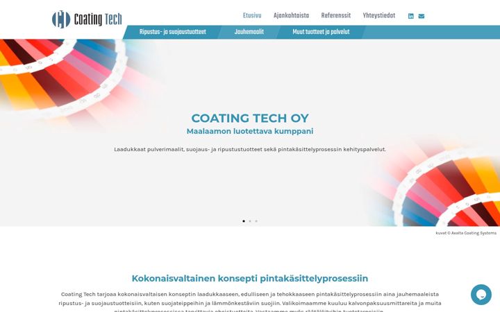Screenshot of coatingtech.fi