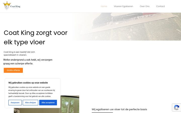 Screenshot of coatking.nl